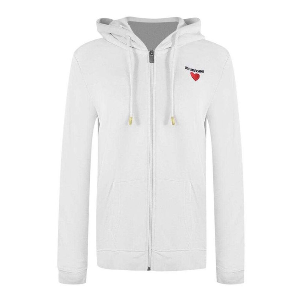 Love Moschino Womens/Ladies Heart Cotton Full Zip Hoodie / White